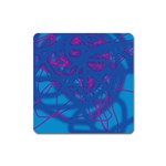 Deep blue Square Magnet Front