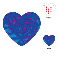 Deep Blue Playing Cards (heart)  by Valentinaart