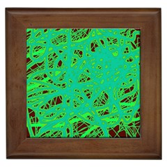 Green Neon Framed Tiles by Valentinaart