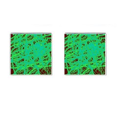 Green Neon Cufflinks (square)