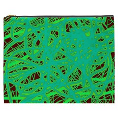 Green Neon Cosmetic Bag (xxxl) 