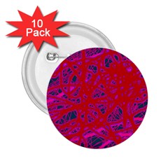 Red neon 2.25  Buttons (10 pack) 