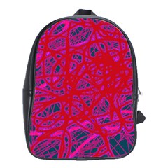 Red neon School Bags(Large) 