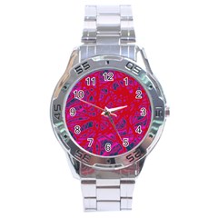 Red neon Stainless Steel Analogue Watch