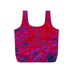 Red neon Full Print Recycle Bags (S) 