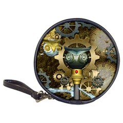 Steampunk, Awesome Owls With Clocks And Gears Classic 20-cd Wallets by FantasyWorld7