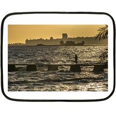 River Plater River Scene At Montevideo Double Sided Fleece Blanket (mini)  by dflcprints