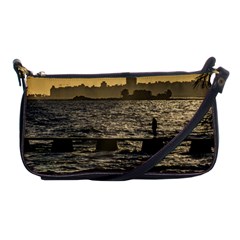 River Plater River Scene At Montevideo Shoulder Clutch Bags by dflcprints