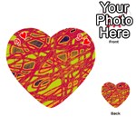 Orange neon Playing Cards 54 (Heart)  Front - Heart9