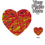 Orange neon Multi-purpose Cards (Heart)  Back 11