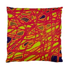 Orange Neon Standard Cushion Case (two Sides) by Valentinaart