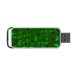 Green  Portable Usb Flash (one Side) by Valentinaart