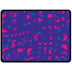 Blue And Pink Neon Fleece Blanket (large)  by Valentinaart