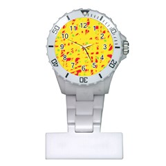 Yellow And Red Plastic Nurses Watch