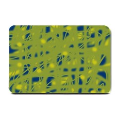 Green And Blue Small Doormat  by Valentinaart