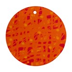 Orange Round Ornament (Two Sides)  Front