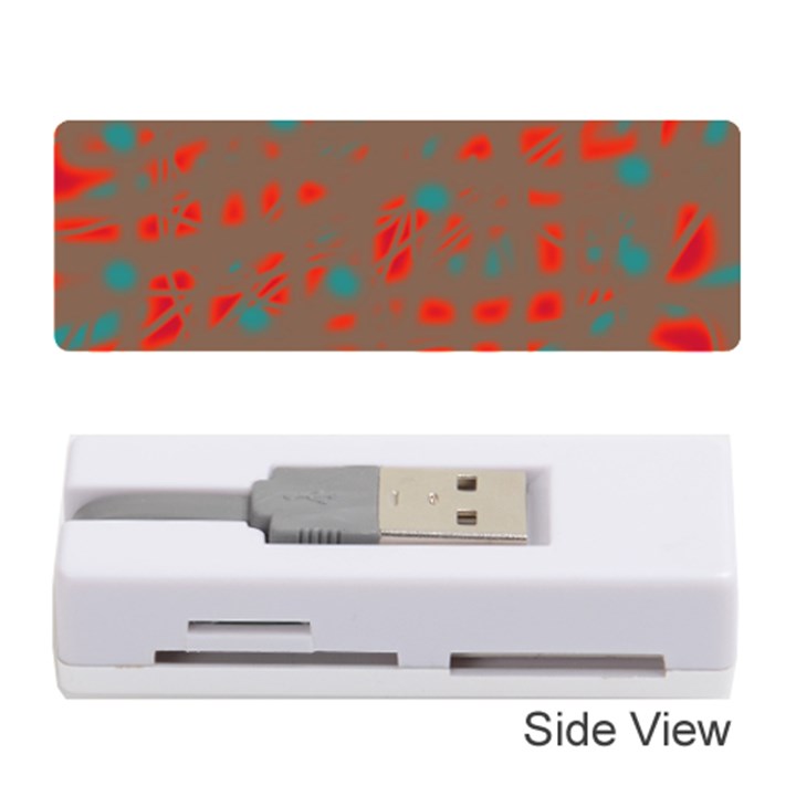 Red and brown Memory Card Reader (Stick) 