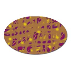Brown And Purple Oval Magnet