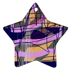 Abstract High Art By Moma Star Ornament (two Sides)  by Valentinaart