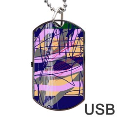 Abstract High Art By Moma Dog Tag Usb Flash (two Sides) 