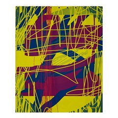 Yellow High Art Abstraction Shower Curtain 60  X 72  (medium)  by Valentinaart