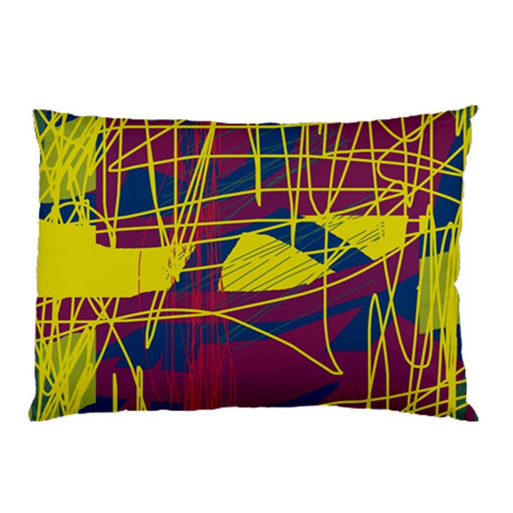 Yellow high art abstraction Pillow Case (Two Sides)