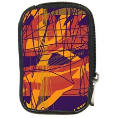 Orange High Art Compact Camera Cases by Valentinaart