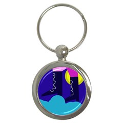 Walking On The Clouds  Key Chains (round)  by Valentinaart