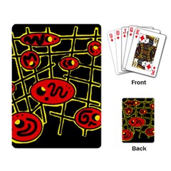 Red And Yellow Hot Design Playing Card