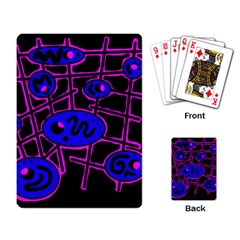 Blue And Magenta Abstraction Playing Card