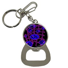 Blue And Magenta Abstraction Bottle Opener Key Chains by Valentinaart