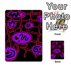 Purple And Red Abstraction Multi-purpose Cards (rectangle)  by Valentinaart