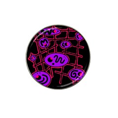 Purple And Red Abstraction Hat Clip Ball Marker (4 Pack)