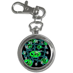 Green and blue abstraction Key Chain Watches