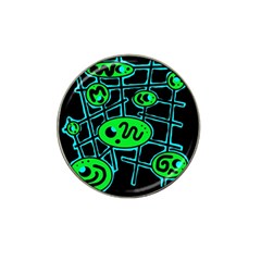 Green and blue abstraction Hat Clip Ball Marker (10 pack)