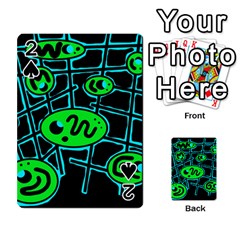 Green and blue abstraction Playing Cards 54 Designs 