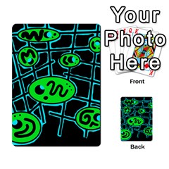 Green and blue abstraction Multi-purpose Cards (Rectangle) 
