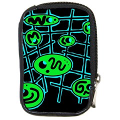 Green and blue abstraction Compact Camera Cases