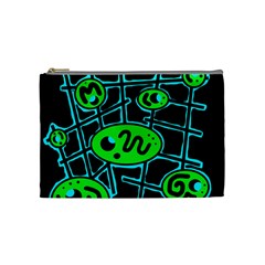 Green and blue abstraction Cosmetic Bag (Medium) 