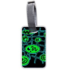 Green and blue abstraction Luggage Tags (One Side) 