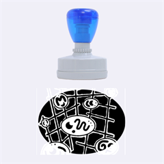 Green and blue abstraction Rubber Oval Stamps