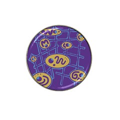 Purple And Yellow Abstraction Hat Clip Ball Marker (10 Pack) by Valentinaart