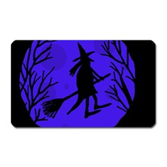 Halloween Witch - Blue Moon Magnet (rectangular)