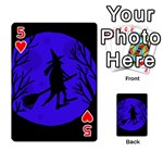 Halloween witch - blue moon Playing Cards 54 Designs  Front - Heart5