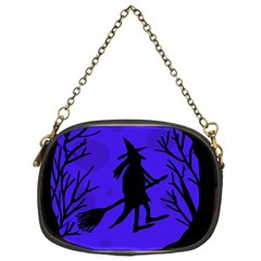 Halloween Witch - Blue Moon Chain Purses (one Side)  by Valentinaart