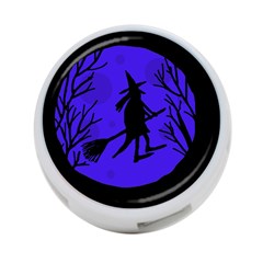 Halloween Witch - Blue Moon 4-port Usb Hub (two Sides) 