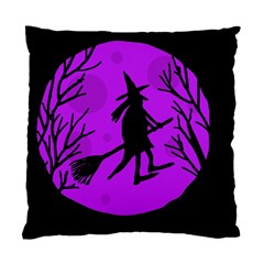 Halloween Witch - Purple Moon Standard Cushion Case (one Side) by Valentinaart