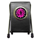 Halloween witch - pink moon Pen Holder Desk Clocks Front