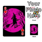 Halloween witch - pink moon Playing Cards 54 Designs  Front - Heart8