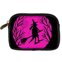 Halloween witch - pink moon Digital Camera Cases